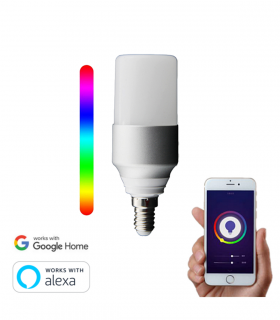Lâmpada WiFi LED E14 5W RGBW