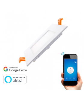 PLACA LED CUADRADA WIFI 6W BLANCO