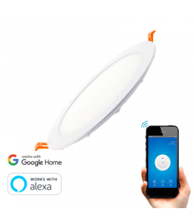 PLACA LED CIRCULAR WIFI 18W BLANCO