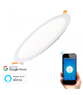 PLACA LED CIRCULAR WIFI 24W BLANCO