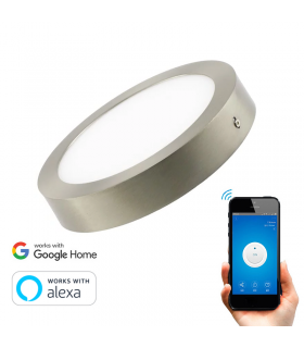 PLAFÓN LED CIRCULAR WIFI 18W PLATA