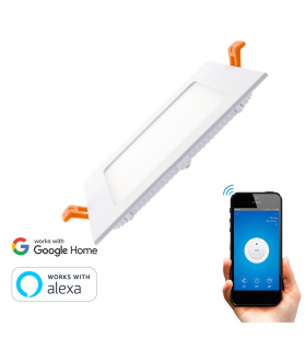 PLACA LED CUADRADA WIFI 12W BLANCO