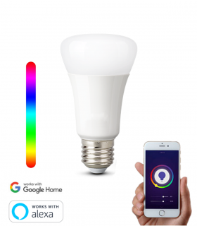 Lâmpada WiFi LED E27 7W Fan RGBW