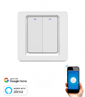 Interruptor luz inteligente WiFi Doble