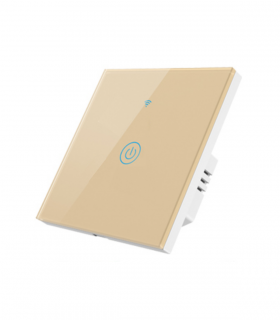Interruptor Inteligente WiFi Tátil Simples Dourado