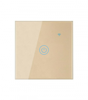 Interruptor inteligente WiFi Táctil  Simple Dorado