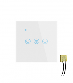 Interruptor Inteligente WiFi Sin Neutro Táctil Triple