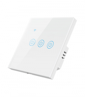 Interruptor Inteligente WiFi Sin Neutro Táctil Triple