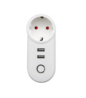 Tomada WiFi 2 Portas USB e Carregamento Rápido