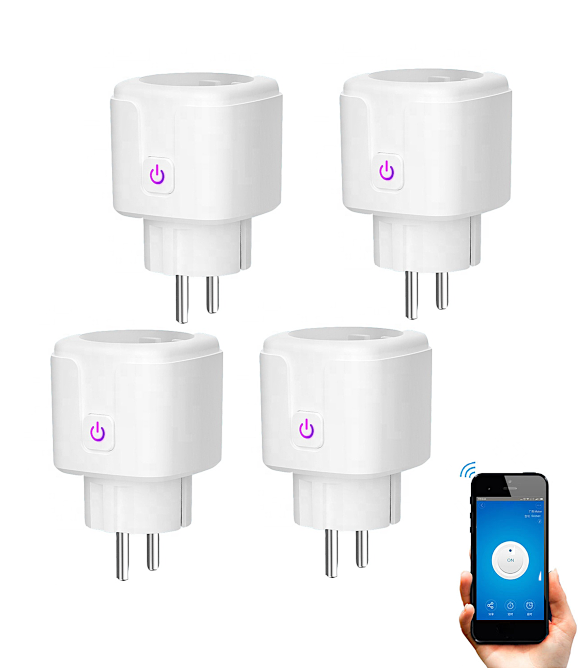 Regleta Inteligente WiFi con 4 Tomas y 4 Puertos USB - Smartfy