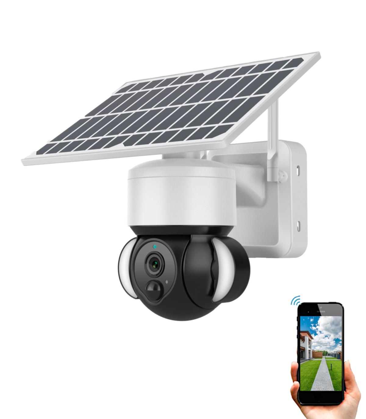 Cámara De Seguridad Solar, 360° A Prueba De Agua. Con Wifi. 3MP.– Carbone  Store CR
