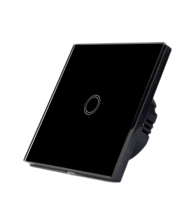 Interruptor inteligente WiFi Táctil  Simple Negro