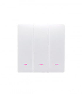 Interruptor inteligente WiFi Sem neutro Triplo botão