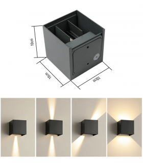 Aplique de Pared WiFi Inteligente LED Interior y Exterior RGBW 6W