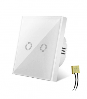 Interruptor Inteligente WiFi Sin Neutro Táctil Doble