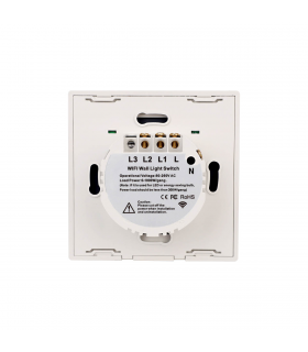 Interruptor Inteligente WiFi Sem neutro Tátil Duplo