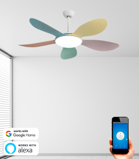 Ventilador de techo wifi inteligente alexa