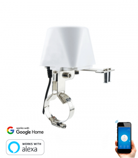 Válvula WiFi inteligente de água e gás cor branco