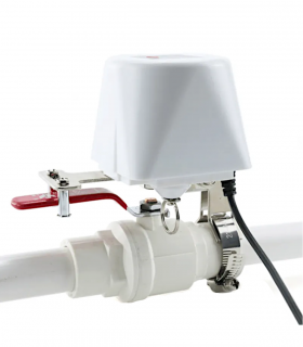 Válvula WiFi inteligente para agua y gas color blanco