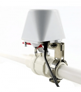 Válvula WiFi inteligente para agua y gas color blanco