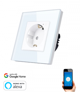 Enchufe inteligente empotrado WiFi Medidor consumo