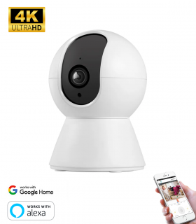 Câmara Wi-Fi 4K 360° Smart Life Tuya Alexa Google Home